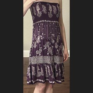 Tommy Hilfiger Purple Strapless Summer Dress
